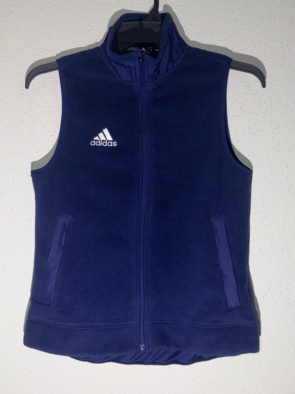 Adidas Fleece Sportswear Vest Men’s Size Medium Navy Blue